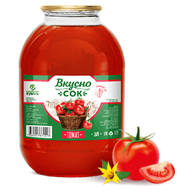 Напиток сокосодержащий томатный в стеклянной банке 3 литра